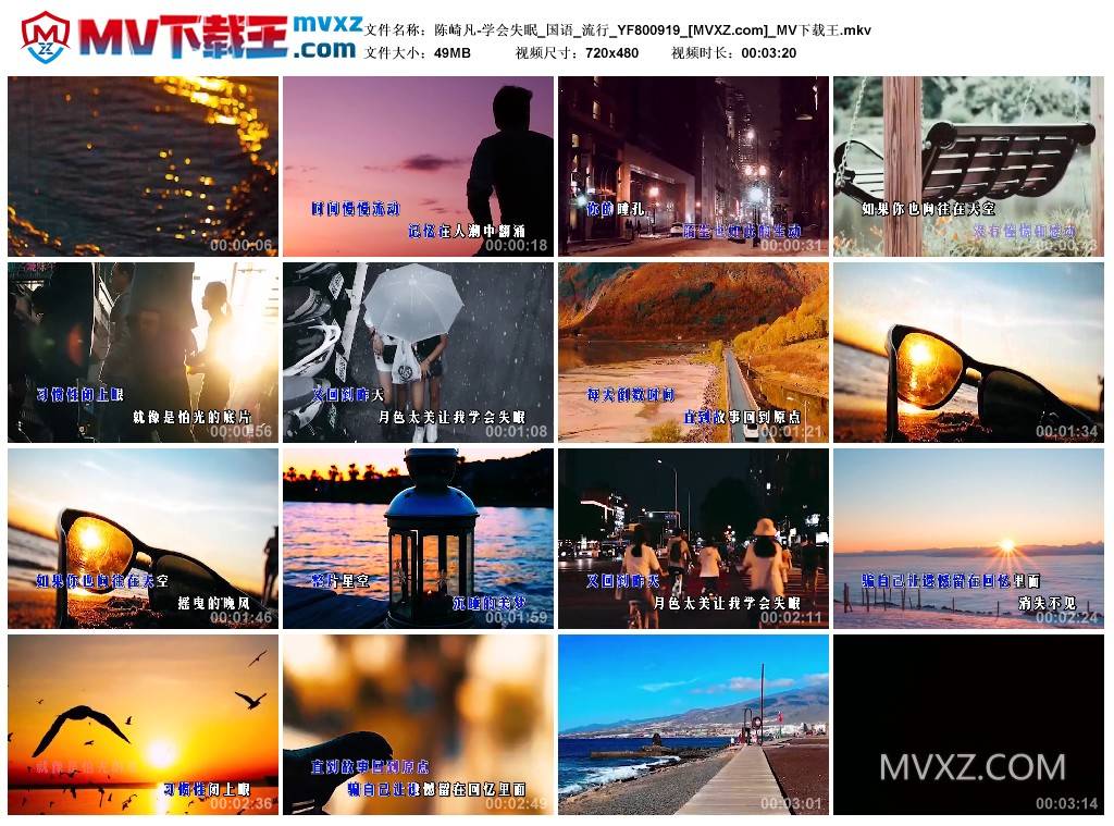 陈崎凡-学会失眠_国语_流行_YF800919